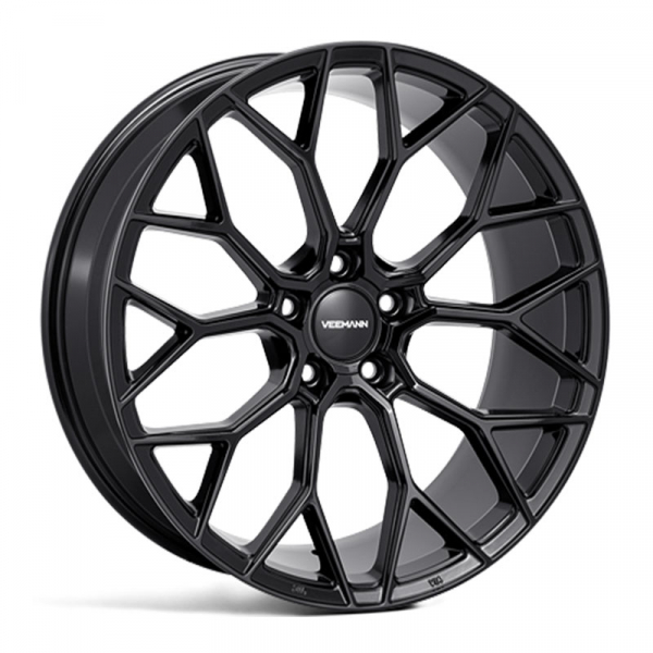 NEW 19" VEEMANN V-FS66 ALLOY WHEELS IN GLOSS BLACK WITH DEEPER CONCAVE 9.5" REARS