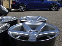 NEW 19 INCH ISPIRI ISR5 ALLOY WHEELS IN HYPER SILVER WITH DEEP CONCAVE 9.5" ALL ROUND 5x120