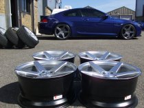 NEW 19 INCH ISPIRI ISR5 ALLOY WHEELS IN HYPER SILVER WITH DEEP CONCAVE 9.5" ALL ROUND 5x120