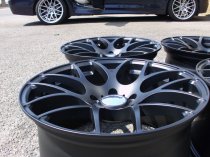 NEW 18" ISPIRI ISR1 CROSS SPOKE ALLOY WHEELS IN MATT BLACK WITH DEEP CONCAVE 9.5" ET45 ALL ROUND