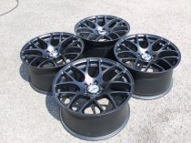 NEW 18" ISPIRI ISR1 CROSS SPOKE ALLOY WHEELS IN MATT BLACK WITH DEEP CONCAVE 9.5" ET45 ALL ROUND