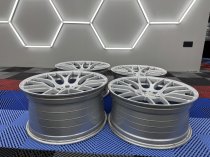 NEW 20 INCH VEEMANN VC359 M359 Y SPOKE ALLOY WHEELS IN QUARTZ SILVER DEEPER CONCAVE 10.5" REAR 5x120