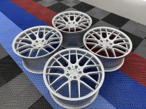 NEW 20 INCH VEEMANN VC359 M359 Y SPOKE ALLOY WHEELS IN QUARTZ SILVER DEEPER CONCAVE 10.5" REAR 5x120