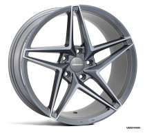 NEW 19" VEEMANN V-FS46 ALLOY WHEELS IN GRAPHITE SMOKE POL WITH WIDER 9.5" REARS 5X112