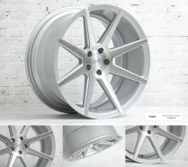NEW 20 INCH ISPIRI ISR8 ALLOY WHEELS IN PURE SILVER BRUSHED WITH DEEPER CONCAVE 10.5" REARS 5x120