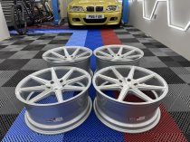 NEW 20 INCH ISPIRI ISR8 ALLOY WHEELS IN PURE SILVER BRUSHED WITH DEEPER CONCAVE 10.5" REARS 5x120