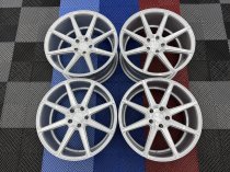 NEW 20 INCH ISPIRI ISR8 ALLOY WHEELS IN PURE SILVER BRUSHED WITH DEEPER CONCAVE 10.5" REARS 5x120