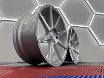 NEW 20 INCH ISPIRI ISR8 ALLOY WHEELS IN PURE SILVER BRUSHED WITH DEEPER CONCAVE 10.5" REARS 5x120