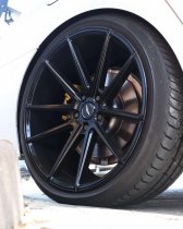 NEW 21 INCH VEEMANN V-FS4 ALLOY WHEELS IN GLOSS BLACK WITH DEEPER CONCAVE 10.5" REAR 5x120