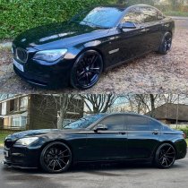 NEW 21 INCH VEEMANN V-FS4 ALLOY WHEELS IN GLOSS BLACK WITH DEEPER CONCAVE 10.5" REAR 5x120