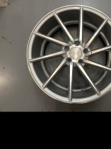NEW 18 INCH VEEMANN V-FS10 DIRECTIONAL ALLOY WHEELS IN SILVER MACHINED WITH DEEPER CONCAVE 9" REAR 5x112