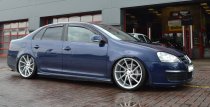 NEW 18 INCH VEEMANN V-FS10 DIRECTIONAL ALLOY WHEELS IN SILVER MACHINED WITH DEEPER CONCAVE 9" REAR 5x112