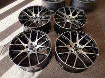 NEW 18 INCH ZITO 935 CSL GTS ALLOY WHEELS IN GLOSS BLACK WITH POLISHED FACE,DEEP CONCAVE 9.5" ALL ROUND 5x112