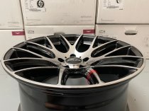 NEW 18 INCH ZITO 935 CSL GTS ALLOY WHEELS IN GLOSS BLACK WITH POLISHED FACE,DEEP CONCAVE 9.5" ALL ROUND 5x112