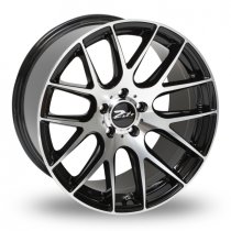 NEW 18" ZITO 935 CSL GTS ALLOY WHEELS IN GLOSS BLACK WITH POLISHED FACE,DEEP CONCAVE 9.5" ALL ROUND