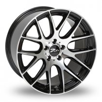 NEW 18 INCH ZITO 935 CSL GTS ALLOY WHEELS IN GLOSS BLACK WITH POLISHED FACE,DEEP CONCAVE 9.5″ ALL ROUND 5x112