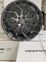 NEW 19 INCH VEEMANN V-FS42 ALLOY WHEELS IN GRAPHITE SMOKE MACHINED WITH DEEPER CONCAVE 9.5" REAR OPTION 5x120