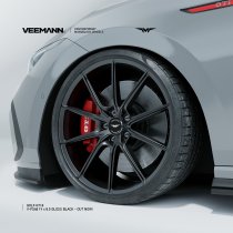 NEW 19 INCH VEEMANN V-FS48 ALLOY WHEELS IN GLOSS BLACK WITH DEEPER CONCAVE 9.5" REAR OPTION 5x120