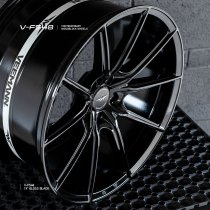 NEW 19 INCH VEEMANN V-FS48 ALLOY WHEELS IN GLOSS BLACK WITH DEEPER CONCAVE 9.5" REAR OPTION 5x112