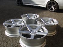 NEW 20 INCH ISPIRI ISR5 ALLOY WHEELS IN QUARTZ SILVER WITH DEEPER CONCAVE 10" REAR 5x120