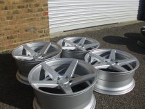 NEW 20 INCH ISPIRI ISR5 ALLOY WHEELS IN QUARTZ SILVER WITH DEEPER CONCAVE 10" REAR 5x120