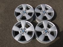 USED 18 INCH GENUINE BMW STYLE 143 5 SPOKE ALLOY WHEELS, FULLY REFURBISHED 5x120