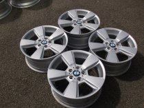 USED 18 INCH GENUINE BMW STYLE 143 5 SPOKE ALLOY WHEELS, FULLY REFURBISHED 5x120