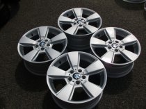 USED 18 INCH GENUINE BMW STYLE 143 5 SPOKE ALLOY WHEELS, FULLY REFURBISHED 5x120
