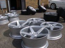 NEW 20" ISPIRI ISR5 ALLOY WHEELS IN QUARTZ SILVER WITH DEEPER CONCAVE 10" REAR et45/35