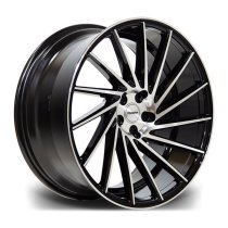 NEW 20" RIVIERA RV135 DIRECTIONAL ALLOY WHEELS IN BLACK WITH POLISHED FACE 9.5"ET38 ALL ROUND