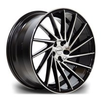 NEW 20 INCH RIVIERA RV135 DIRECTIONAL ALLOY WHEELS IN BLACK WITH POLISHED FACE, DEEPER CONCAVE 9.5″ ALL ROUND 5x112
