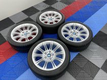 USED 18" GENUINE BMW STYLE 135 E60 M SPORT MV2 ALLOY WHEELS, FULLY REFURBED INC NON RUNFLAT TYRES