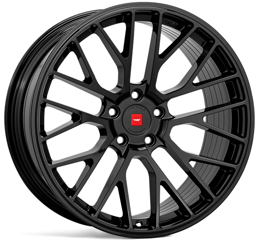 NEW 20 INCH ISPIRI FFP1 ALLOY WHEELS IN CORSA GLOSS BLACK, DEEP CONCAVE PROFILE WITH 10.5" REARS 5x120