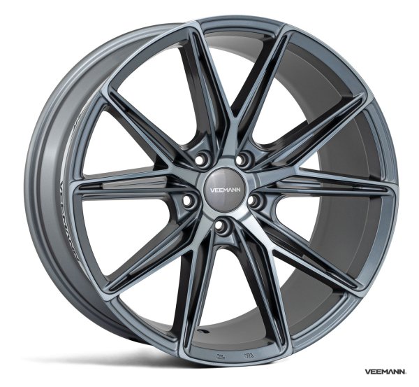 NEW 20" VEEMANN V-FS49 ALLOY WHEELS IN GRAPHITE SMOKE POLISHED