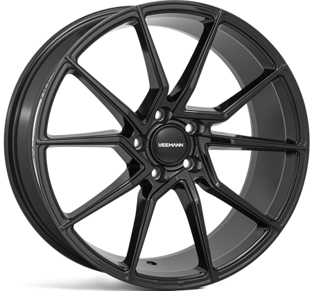 NEW 20" VEEMANN V-FS52 ALLOY WHEELS IN GLOSS BLACK WITH DEEPER CONCAVE 10" REAR