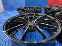 NEW 19" C9 CORTEZ ALLOY WHEELS IN GLOSS BLACK WITH ACCENT MILLED SPOKES 8.5" ET45 ALL ROUND