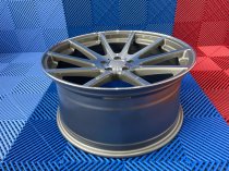 NEW 20 INCH AM 10 SPOKE ALLOY WHEELS IN GUNMETAL WITH POLISHED FACE AND DEEPER CONCAVE 9.5" REAR 5x112