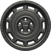 NEW 18" HAWKE HYDRA SWAMPER STYLE ALLOY WHEELS IN SATIN BLACK 980KG LOAD