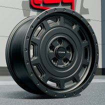 NEW 18 INCH HAWKE HYDRA SWAMPER STYLE ALLOY WHEELS IN SATIN BLACK 980KG LOAD 5x120