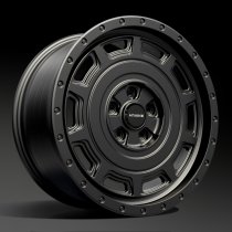 NEW 18 INCH HAWKE HYDRA SWAMPER STYLE ALLOY WHEELS IN SATIN BLACK 980KG LOAD 5x120