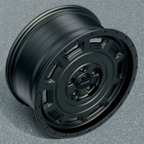 NEW 18 INCH HAWKE HYDRA SWAMPER STYLE ALLOY WHEELS IN SATIN BLACK 980KG LOAD 5x120