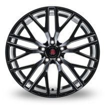 NEW 20 INCH AXE EX30 ALLOY WHEELS IN GLOSS BLACK WITH POLISHED FACE AND DARK TINTED CLEAR COAT 5x120