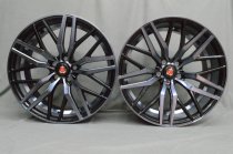 NEW 20 INCH AXE EX30 ALLOY WHEELS IN GLOSS BLACK WITH POLISHED FACE AND DARK TINTED CLEAR COAT 5x120