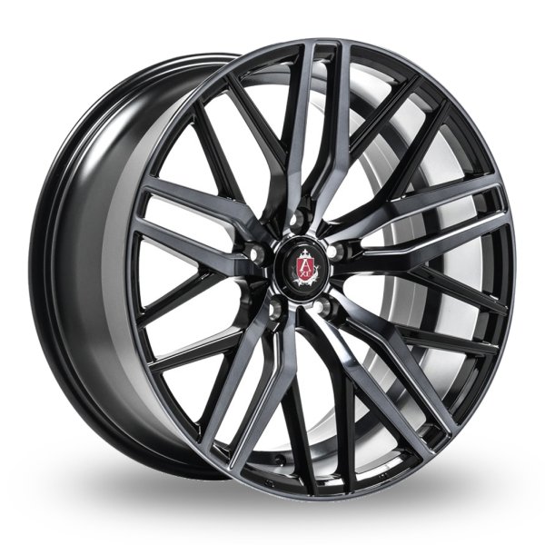 NEW 20 INCH AXE EX30 ALLOY WHEELS IN GLOSS BLACK WITH POLISHED FACE AND DARK TINTED CLEAR COAT 5x120