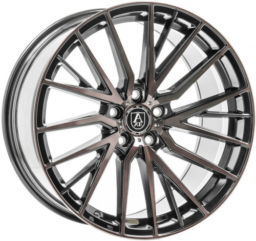 NEW 20" AXE EX40 ALLOY WHEELS IN GLOSS BLACK WITH POLISHED FACE TINTED CLEAR COAT DEEP CONCAVE 10" REAR