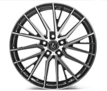 NEW 20" AXE EX40 ALLOY WHEELS IN BLACK WITH POLISHED FACE DEEP CONCAVE 10" REAR
