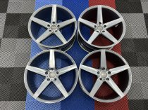NEW 20 INCH VEEMANN V-FS8 ALLOY WHEELS IN GRAPHITE SMOKED MACHINED WITH DEEPER CONCAVE 10" REARS 5x120