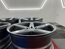 NEW 20 INCH VEEMANN V-FS8 ALLOY WHEELS IN GRAPHITE SMOKED MACHINED WITH DEEPER CONCAVE 10" REARS 5x120