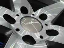 NEW 20 INCH VEEMANN V-FS8 ALLOY WHEELS IN GRAPHITE SMOKED MACHINED WITH DEEPER CONCAVE 10" REARS 5x120