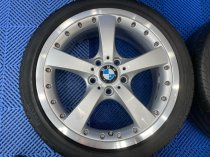 USED 18 INCH GENUINE BMW STYLE 179, 1 SERIES SPLIT RIM ALLOY WHEELS, EXCELLENT CONDITION ALLOYS INC VG TYRES 5x120